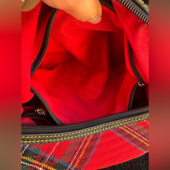 EUC  Retail $350 Dooney & Bourke Red Tartan Shoulder Bag - Picture 4 of 13